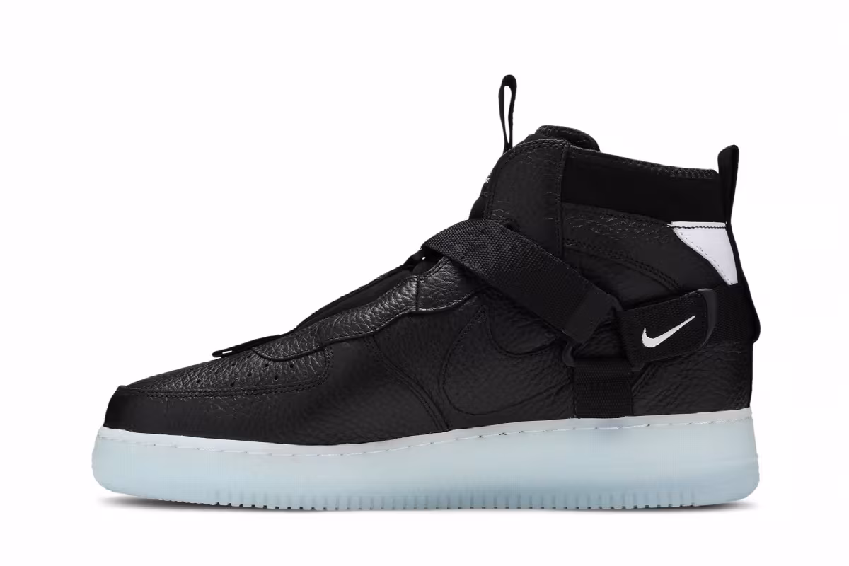 Nike Air Force 1 Mid Utility Black Half Blue, view 4