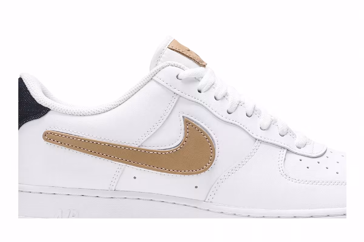 Nike Air Force 1 Low Removable Swoosh - White Vachetta, view 3
