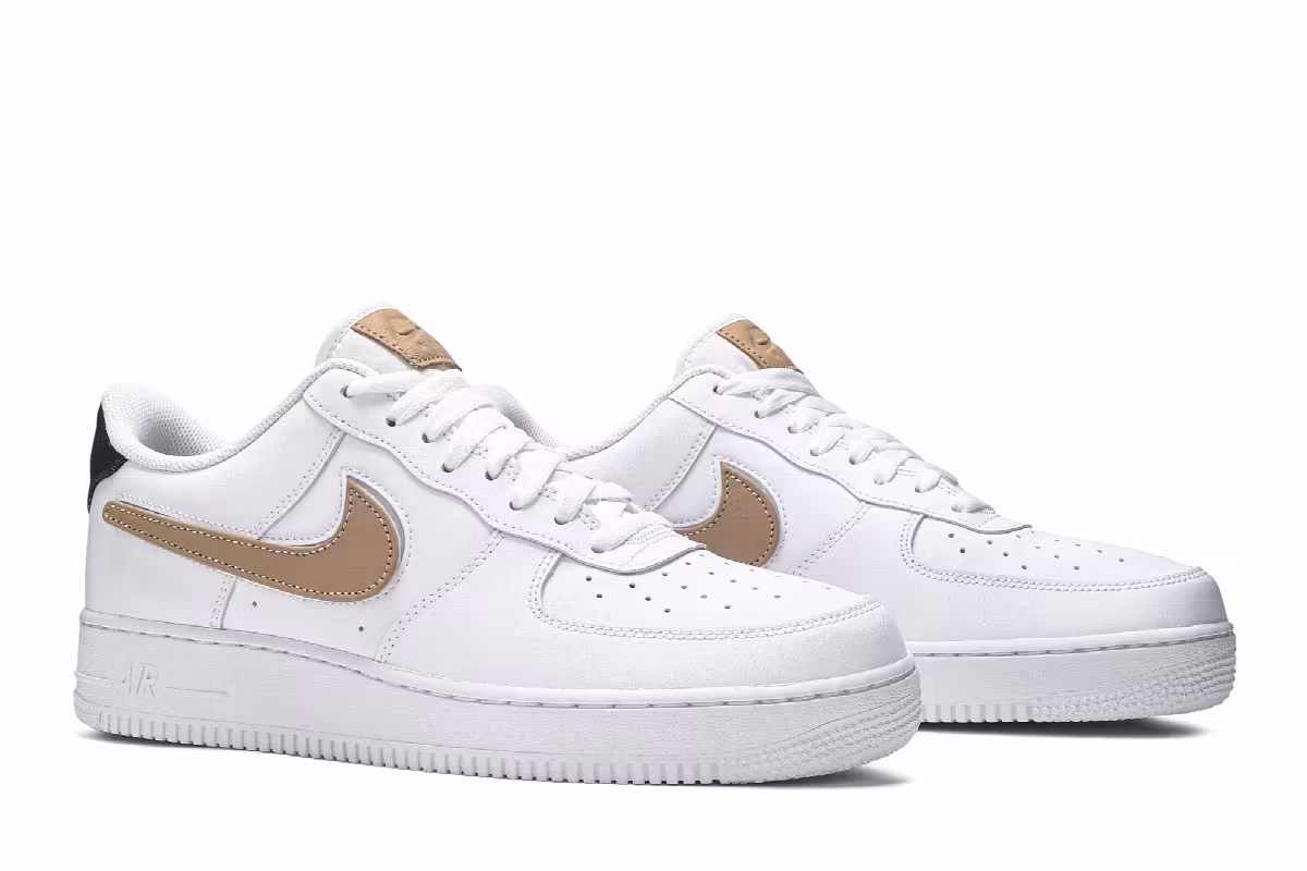Nike Air Force 1 Low Removable Swoosh - White Vachetta, view 9