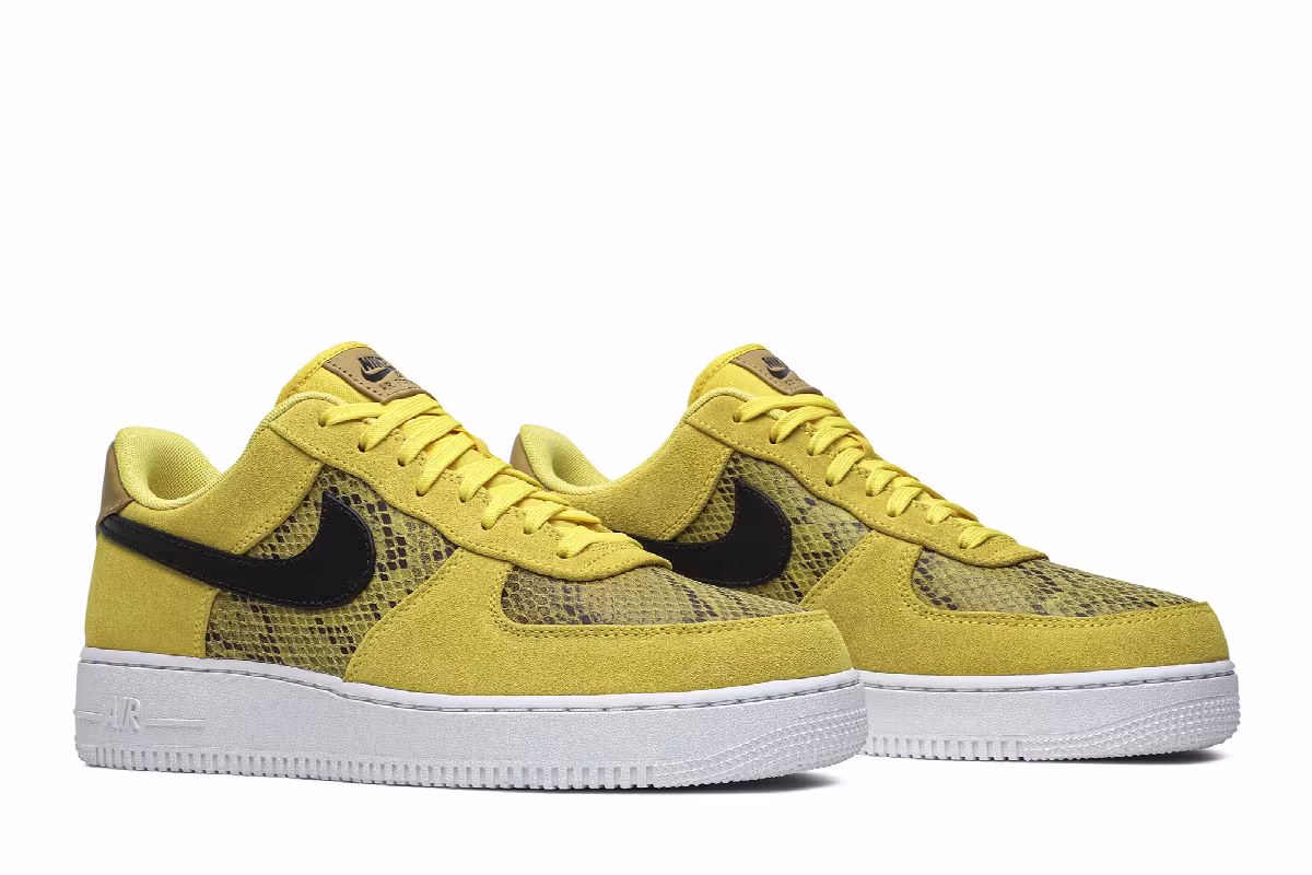 Nike Air Force 1 Low Yellow Snakeskin, view 9