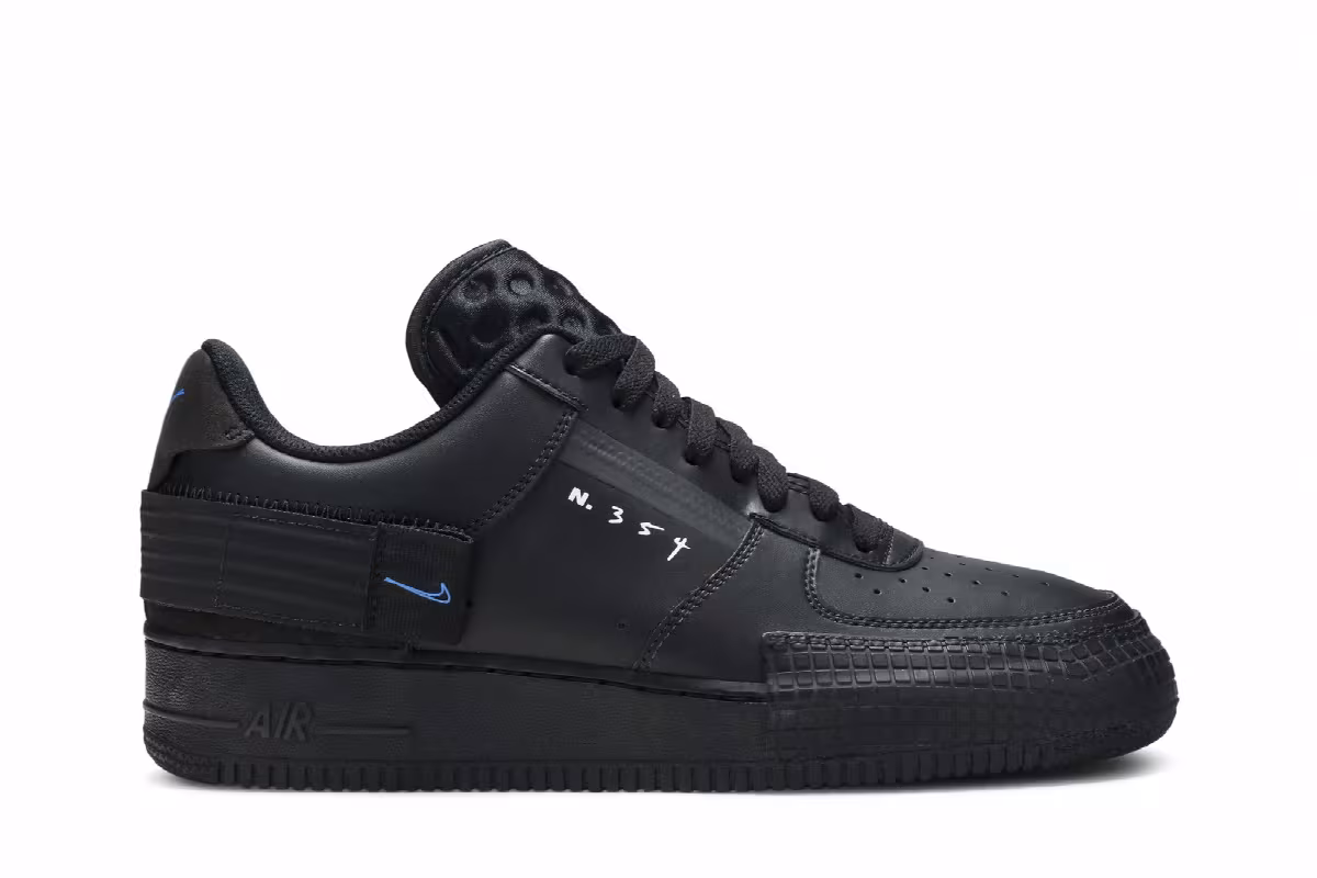 Nike Air Force 1 Type Black Photo Blue, view 2