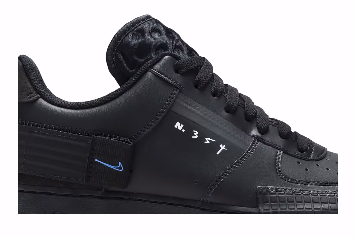 Nike Air Force 1 Type Black Photo Blue, view 3