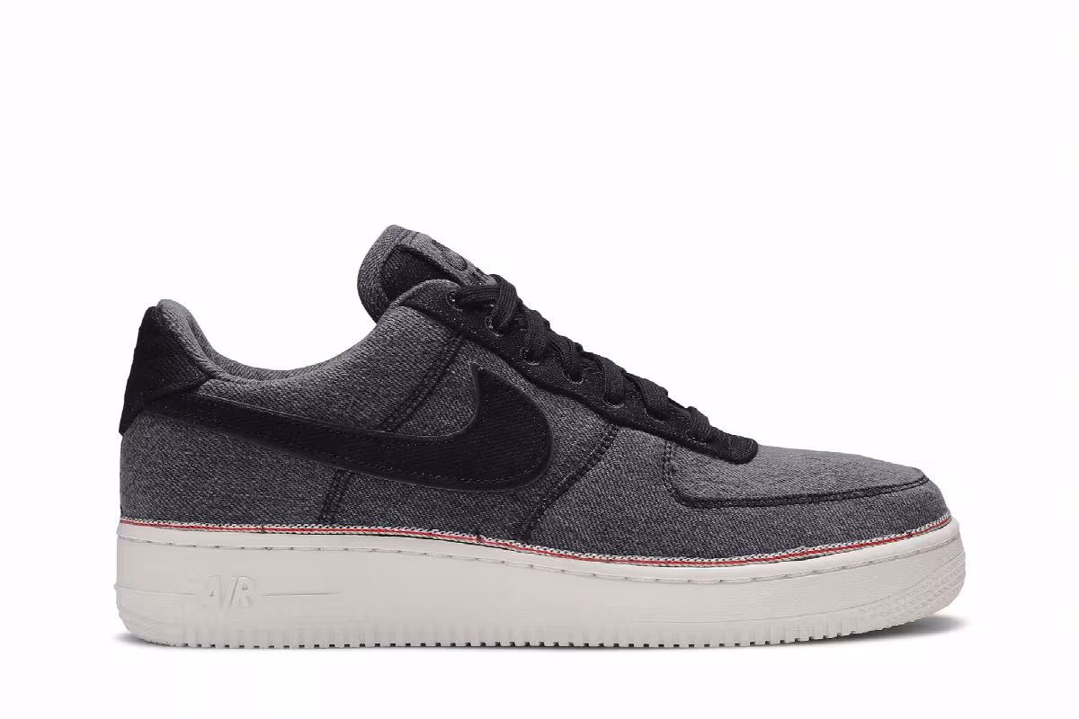 Nike 3x1 x Air Force 1 Low Premium Black Denim, view 2