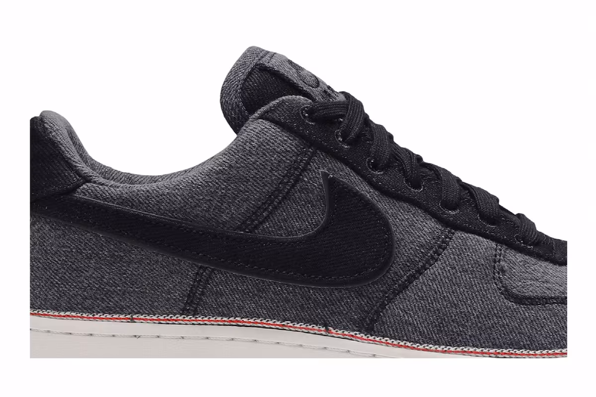 Nike 3x1 x Air Force 1 Low Premium Black Denim, view 3