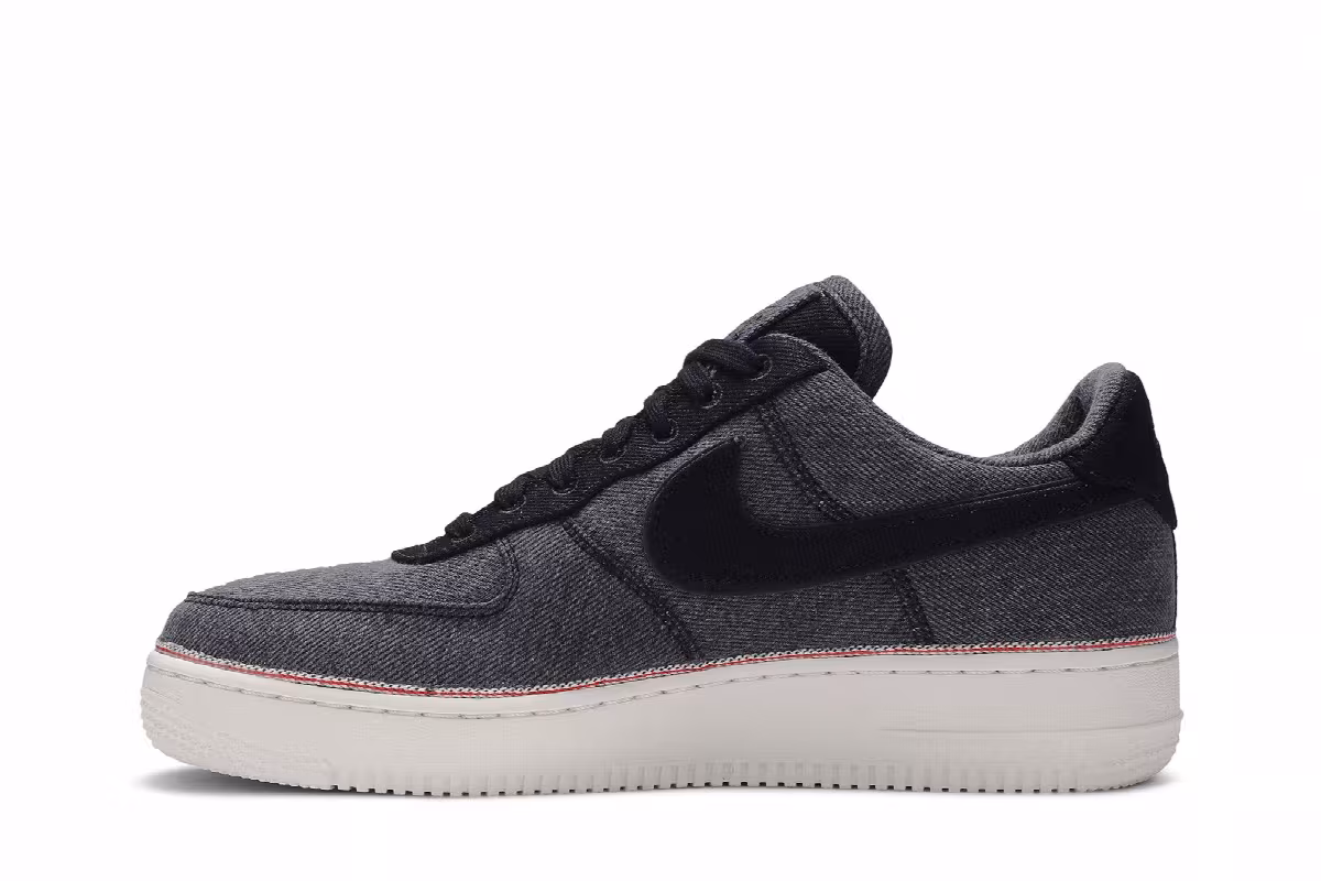 Nike 3x1 x Air Force 1 Low Premium Black Denim, view 4