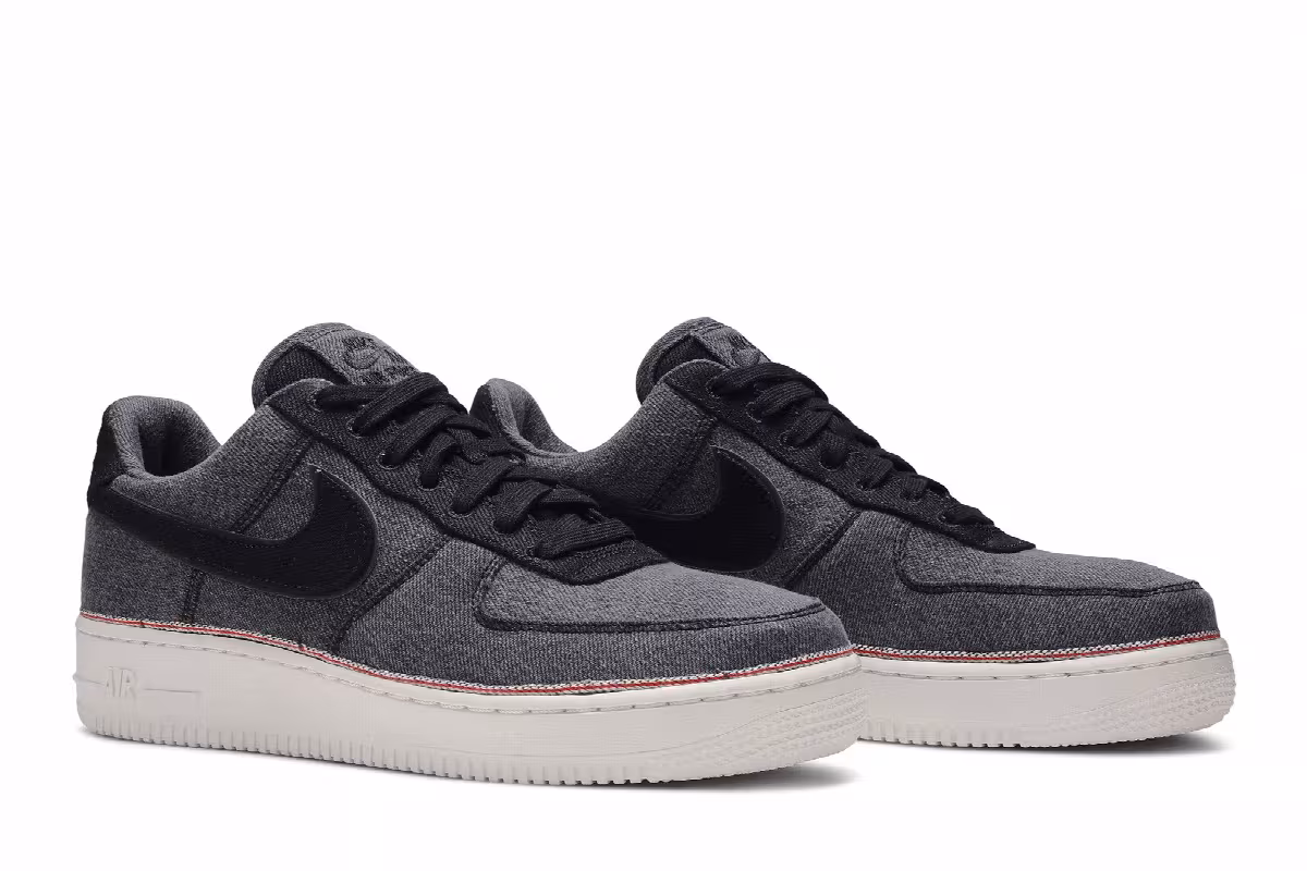 Nike 3x1 x Air Force 1 Low Premium Black Denim, view 9