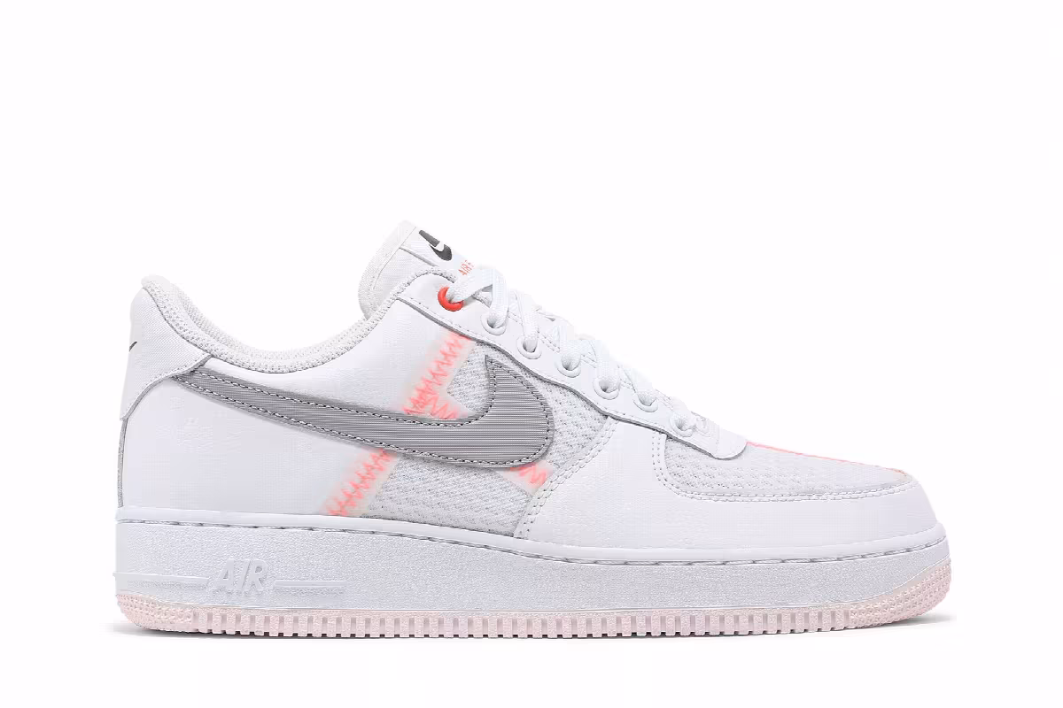 Nike Air Force 1 Low Transparent White Grey, view 2