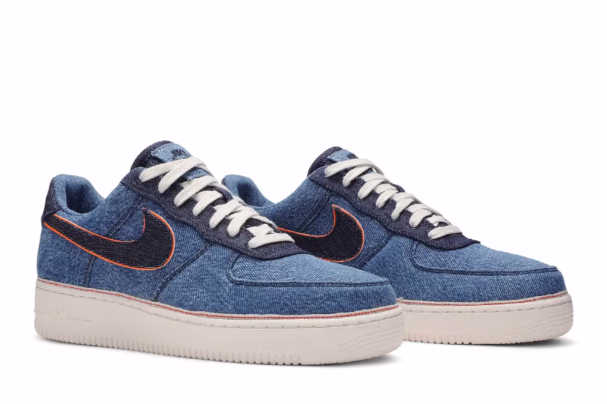 3x1 x Nike Air Force 1 Low Premium Stonewash Blue, view 9