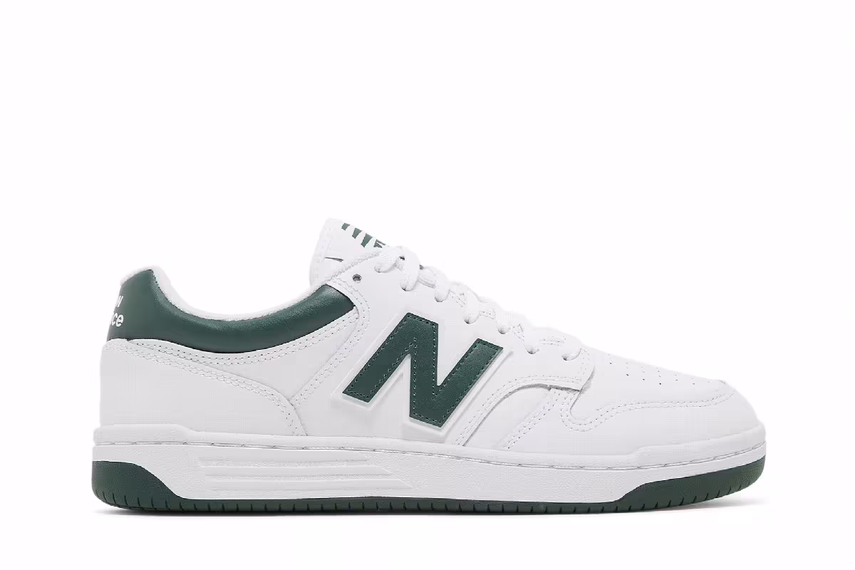 New Balance 480 White Nightwatch Green, view 2