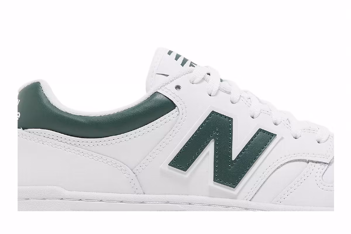 New Balance 480 White Nightwatch Green, view 3