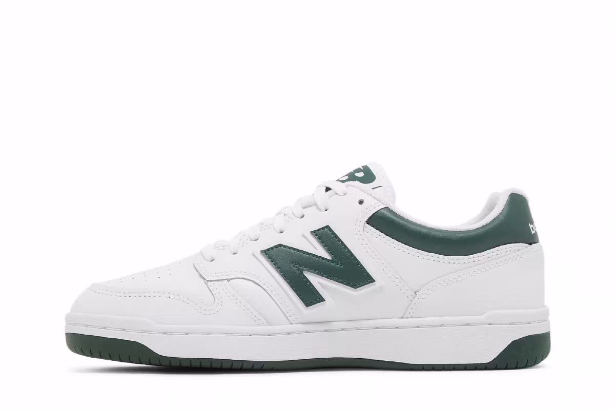 New Balance 480 White Nightwatch Green, view 4