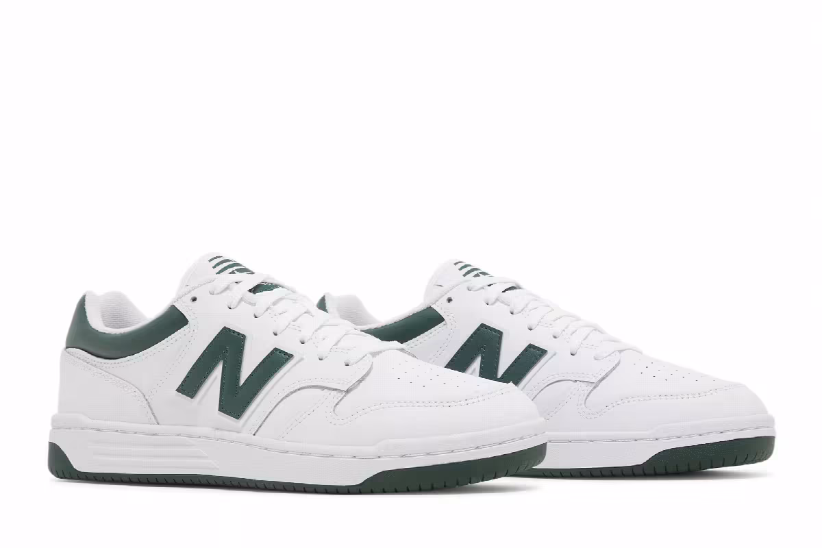 New Balance 480 White Nightwatch Green, view 9