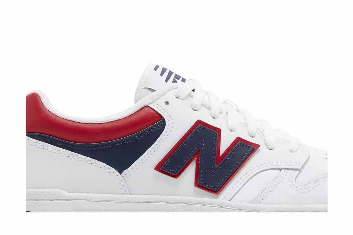 New Balance 480 White Indigo Red, view 3