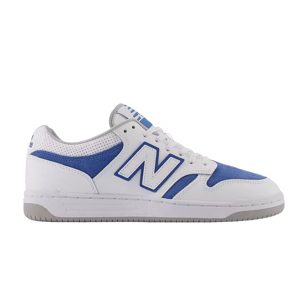 New Balance 480 White Royal Blue Suede