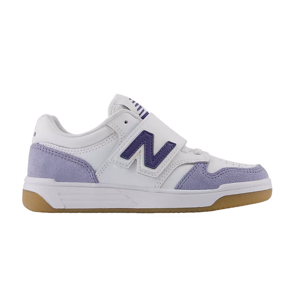 New Balance 480 Hook & Loop Little Kid Wide White Dream