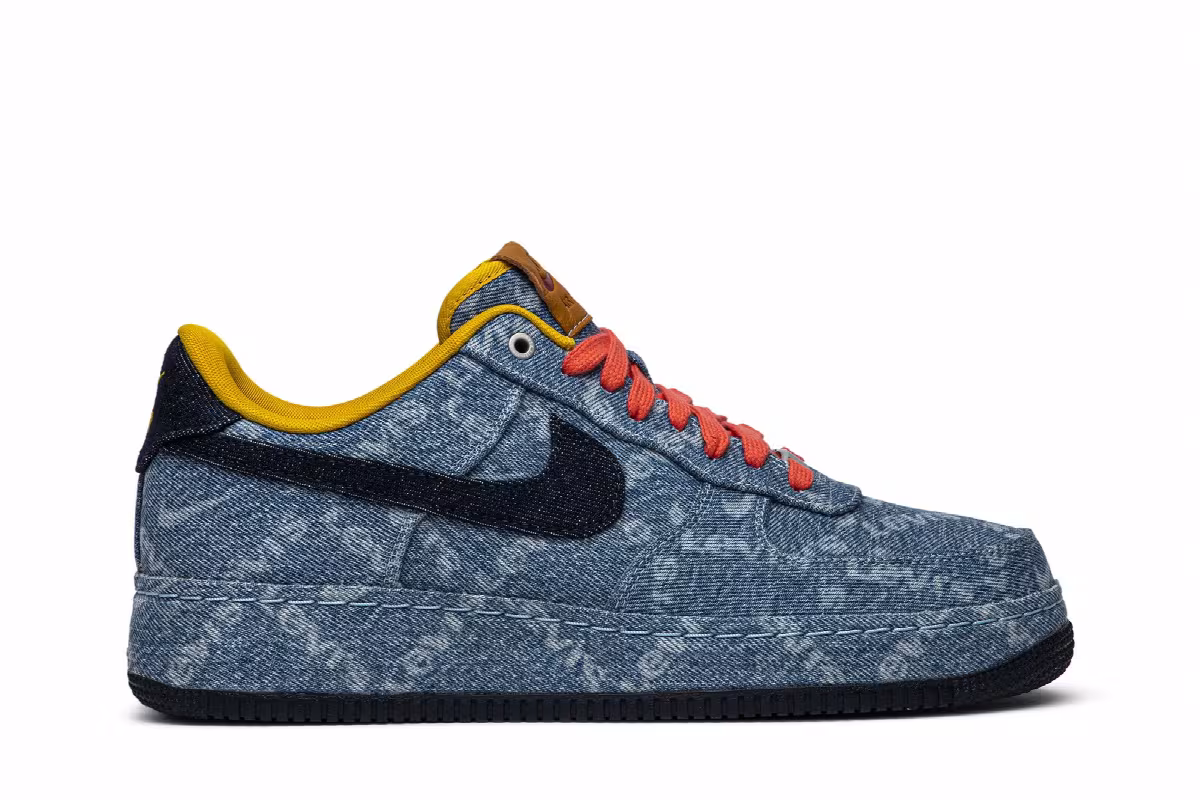 Levi's x Nike By You x Air Force 1 Low Exclusive Denim, view 2