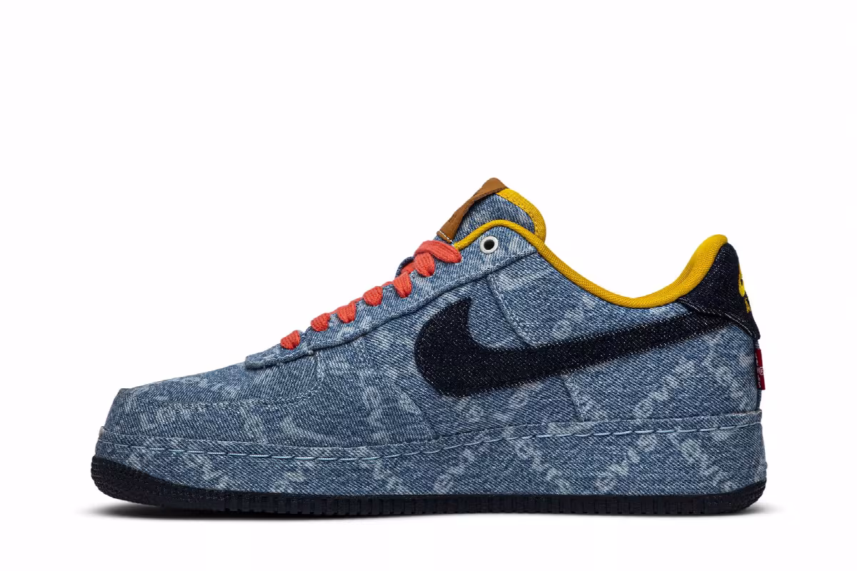 Levi's x Nike By You x Air Force 1 Low Exclusive Denim, view 4