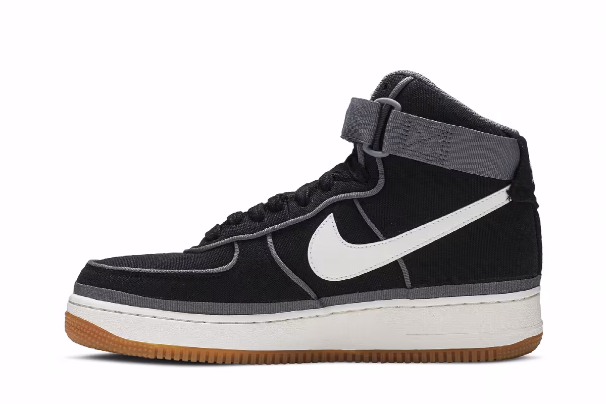 Nike Air Force 1 High 07 LV8 Black Orange Gum, view 4