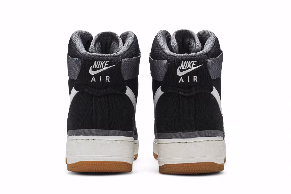 Nike Air Force 1 High 07 LV8 Black Orange Gum, view 7