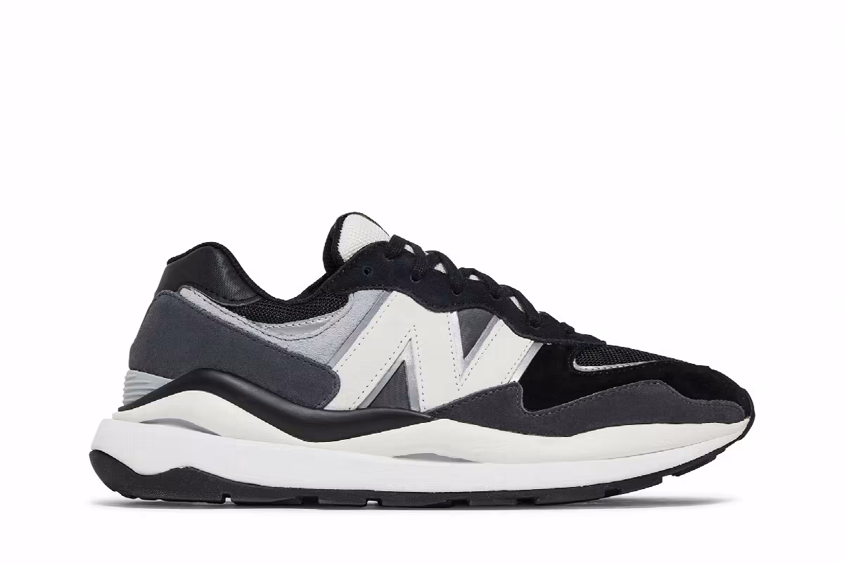 FIGS x New Balance 57/40 Black White, view 2