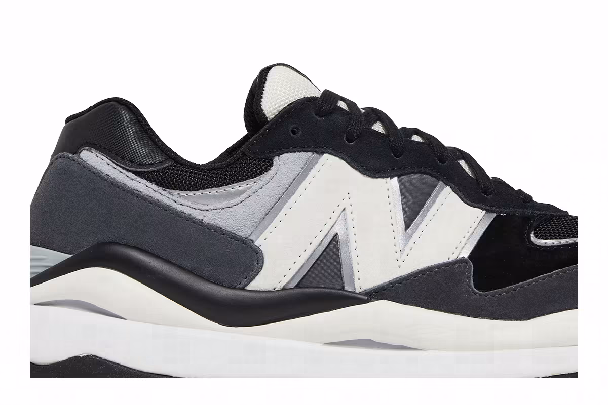 FIGS x New Balance 57/40 Black White, view 3