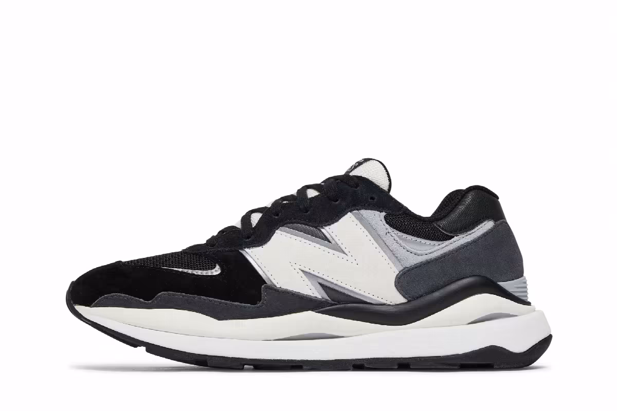 FIGS x New Balance 57/40 Black White, view 4