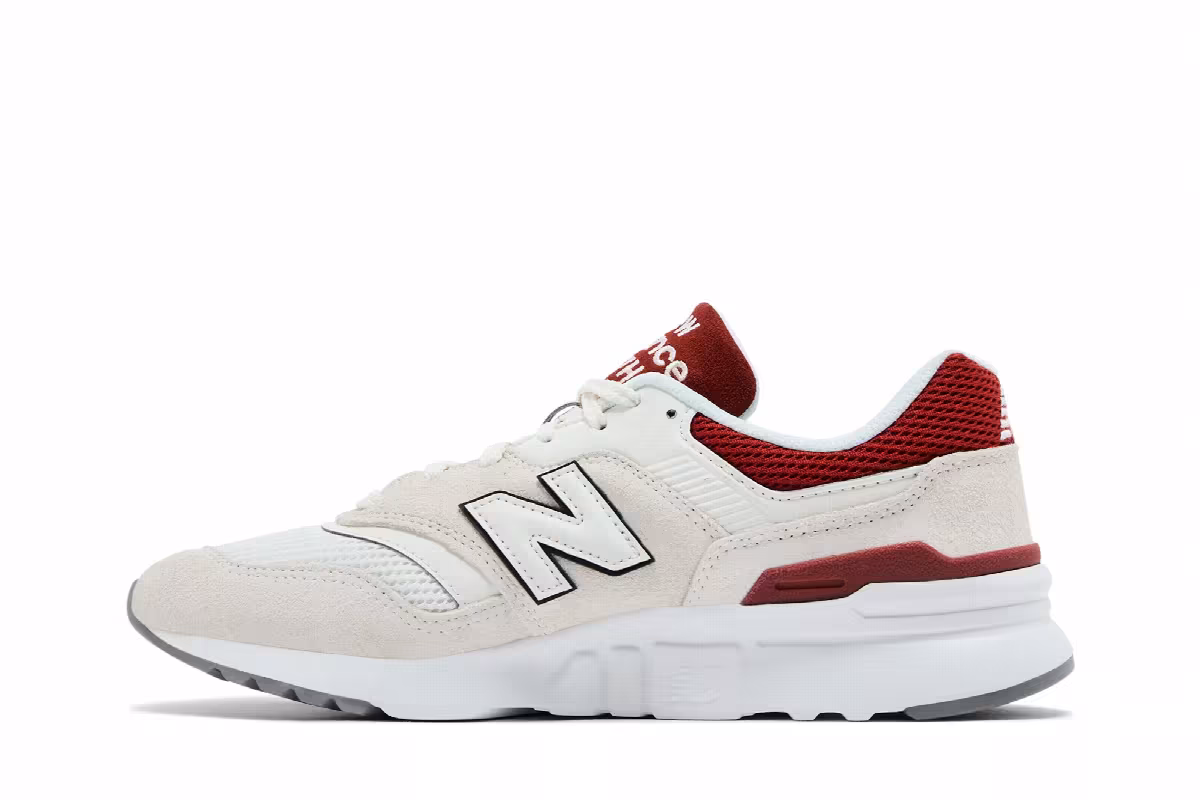 New Balance 997H Sea Salt Brick Red, view 4
