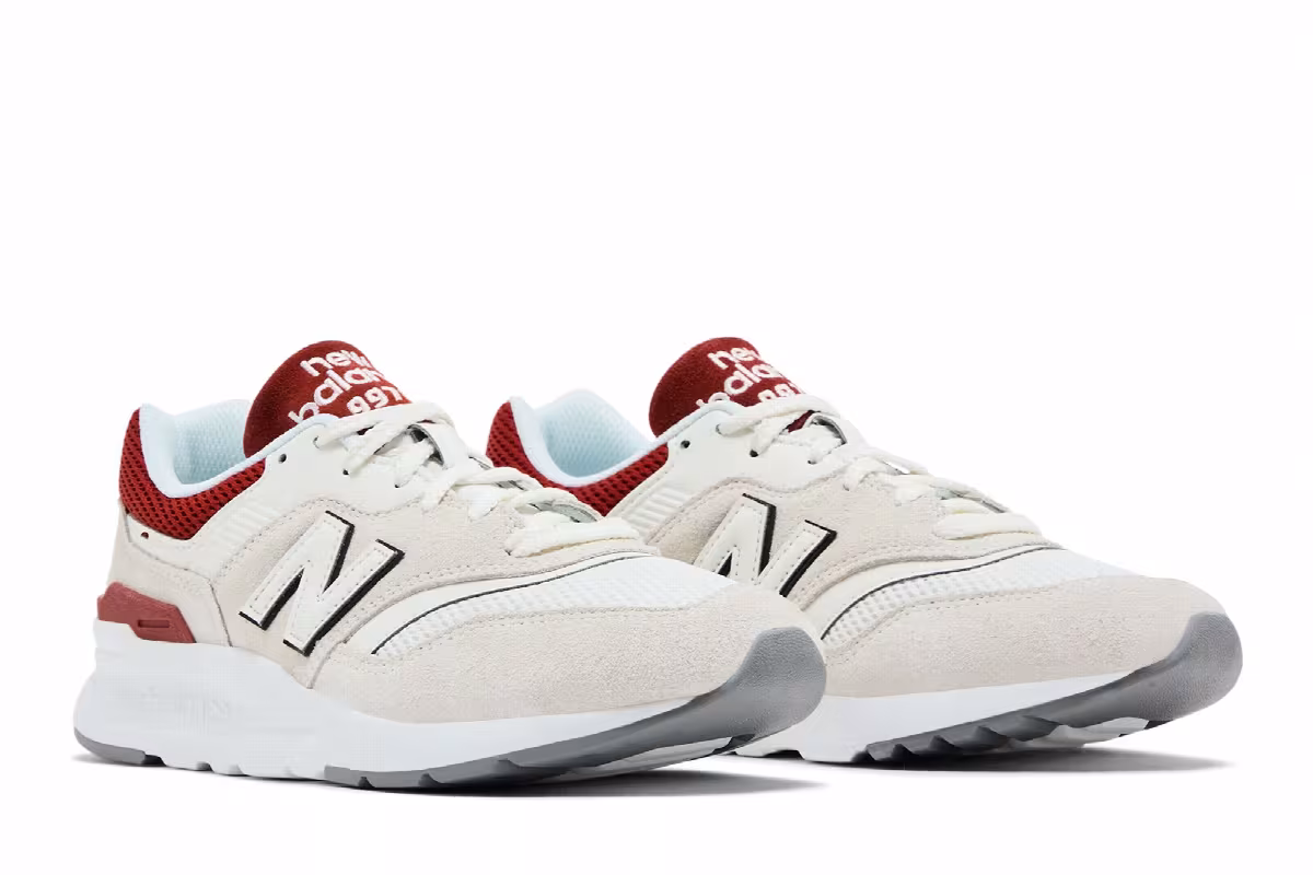 New Balance 997H Sea Salt Brick Red, view 9