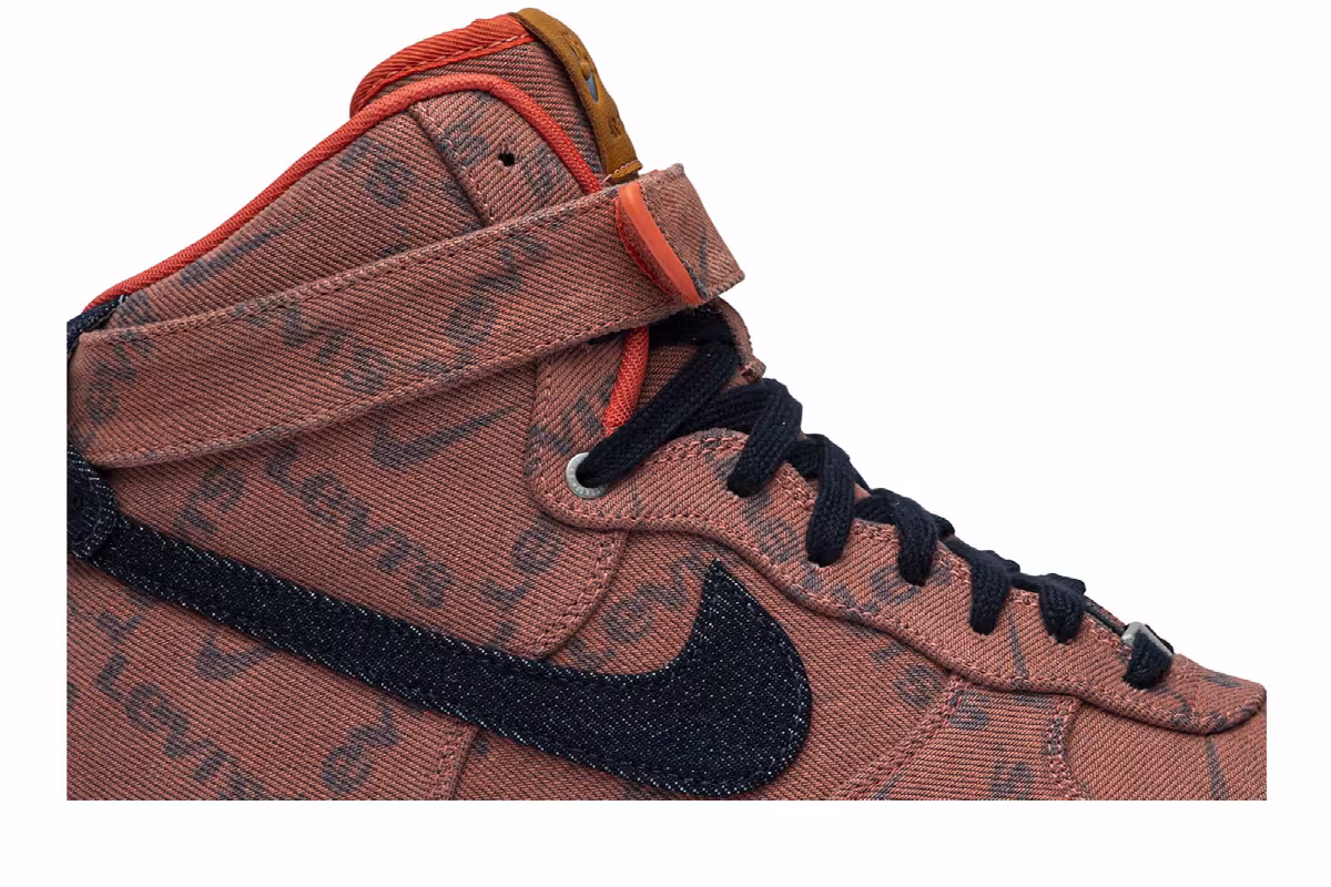 Levi's x Nike By You x Air Force 1 High Exclusive Denim, view 3