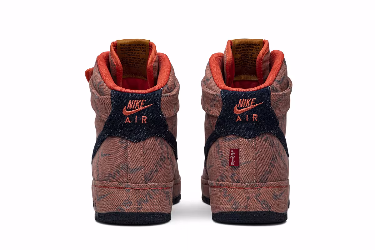 Levi's x Nike By You x Air Force 1 High Exclusive Denim, view 7