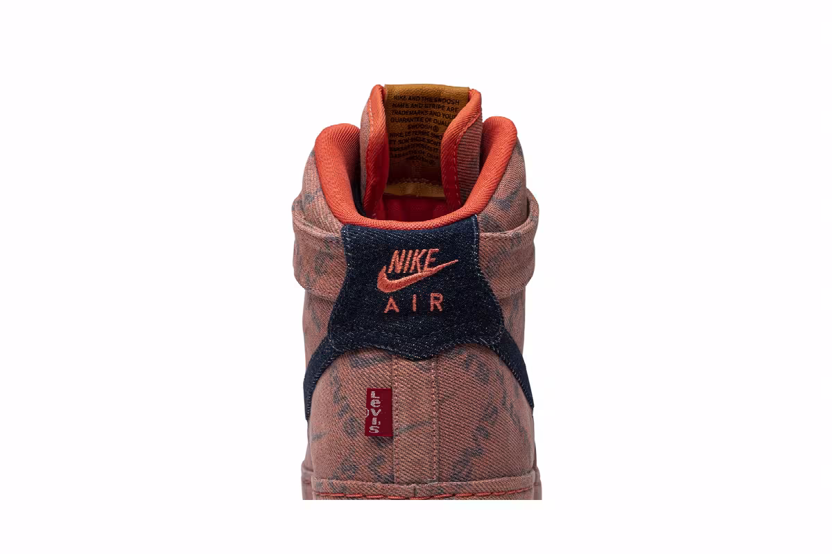 Levi's x Nike By You x Air Force 1 High Exclusive Denim, view 8