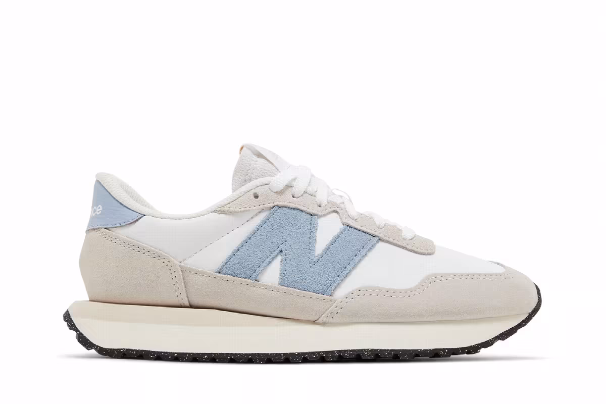 New Balance Women's 237 White Blue, view 2
