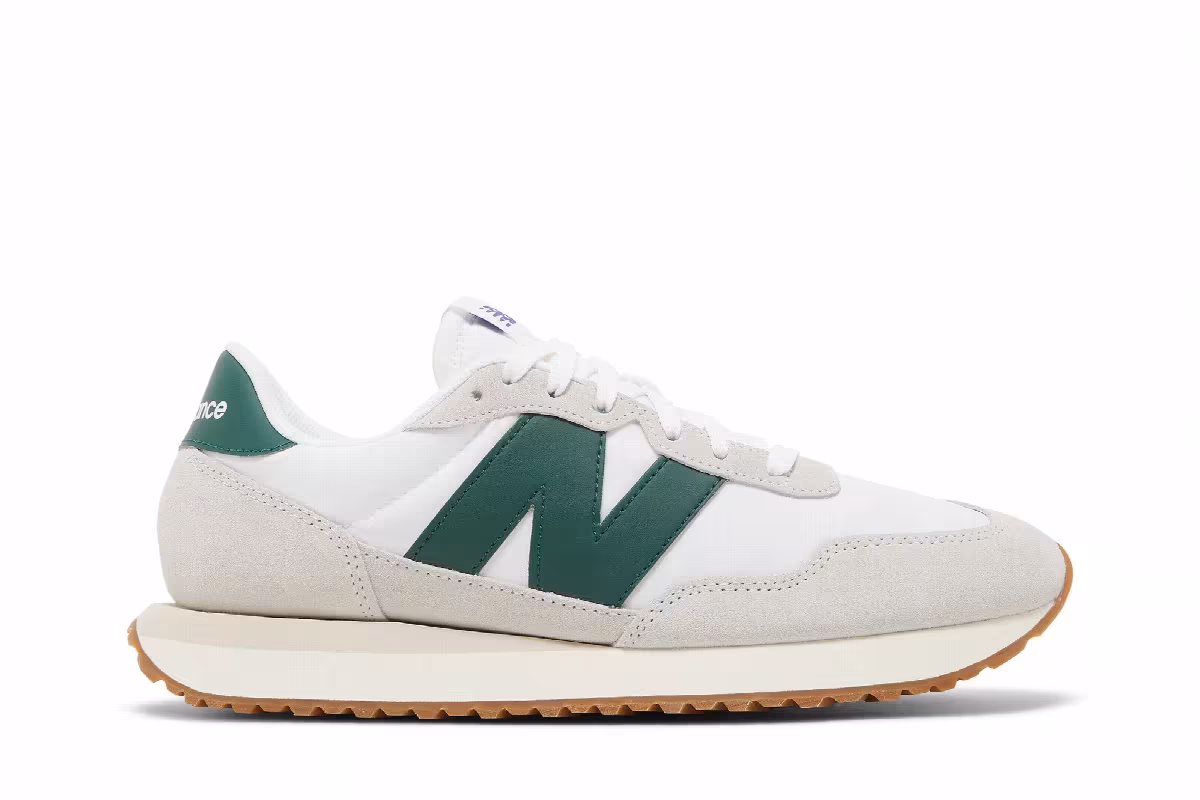 New Balance 237 Cloud Grey Night Green, view 2