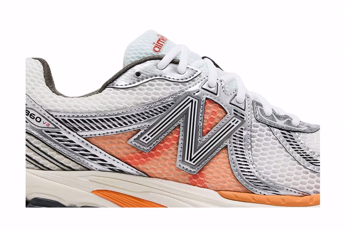 Aimé Leon Dore x New Balance 860v2 White Orange, view 3