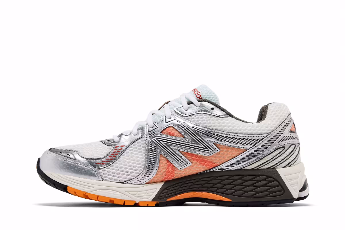Aimé Leon Dore x New Balance 860v2 White Orange, view 4