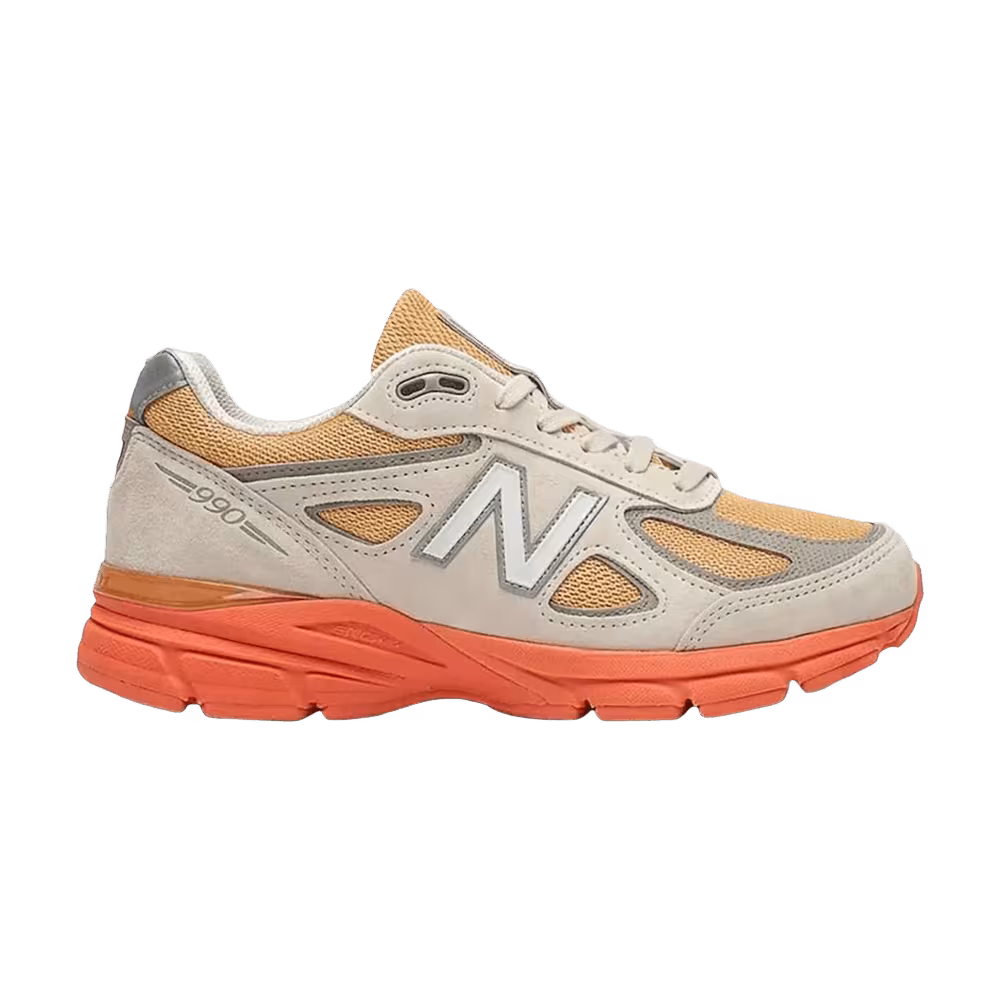 New Balance 990v4 Made in USA Moonbeam Tangerine Heat