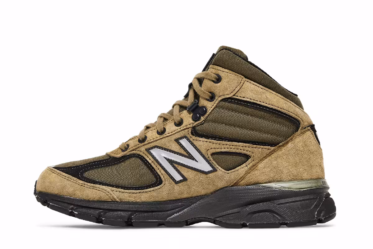 New Balance 990v4 High Made In USA Olive, view 4