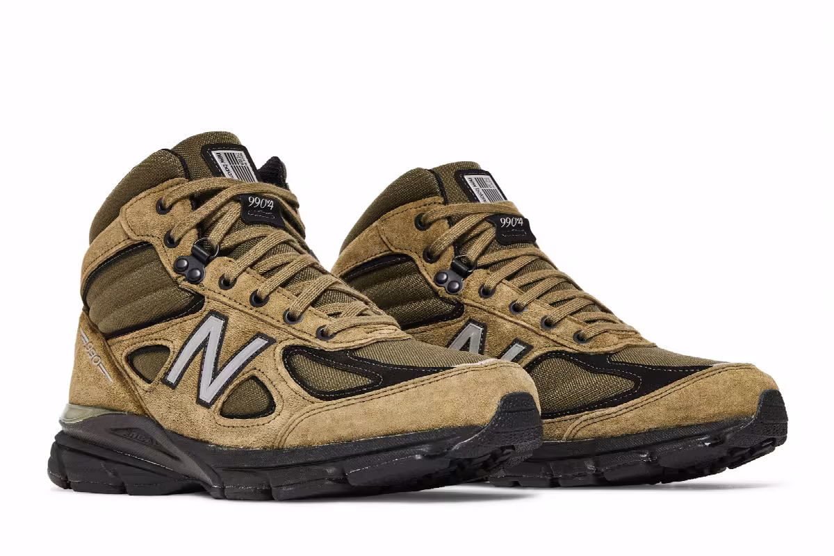 New Balance 990v4 High Made In USA Olive, view 9