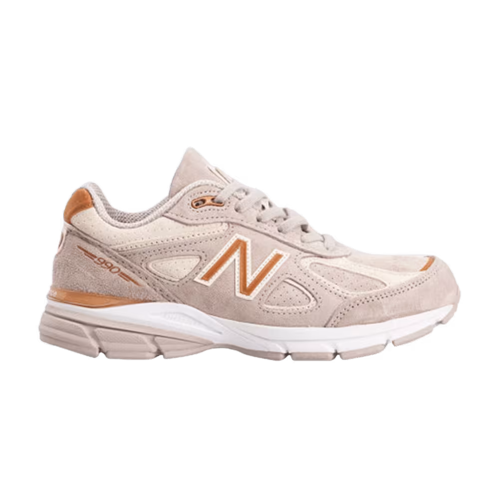 New Balance Women's 990v4 Made In USA White Alabaster