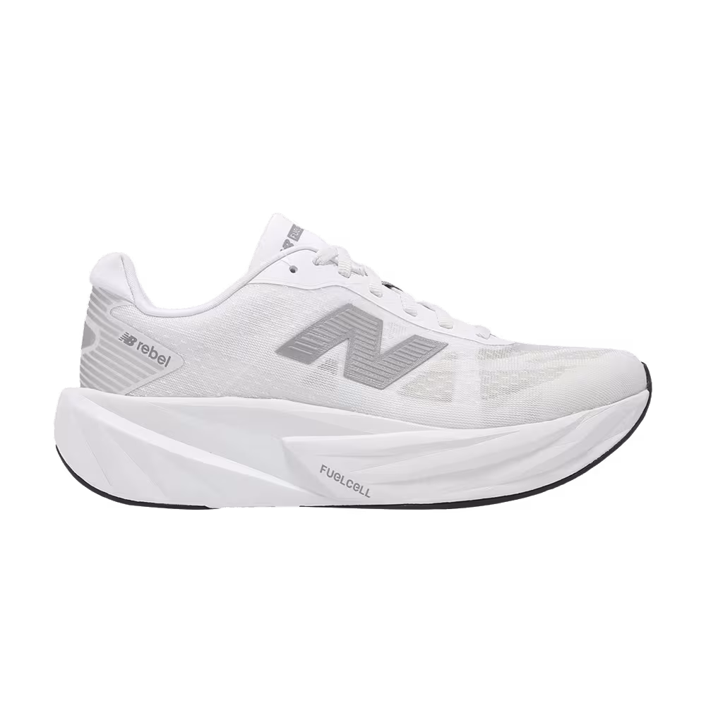 New Balance Women's Fuelcell Rebel v5 Wide White Silver
