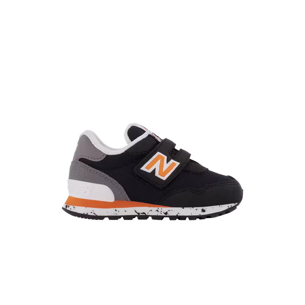 New Balance 515 Hook & Loop Toddler Black Vibrant Orange