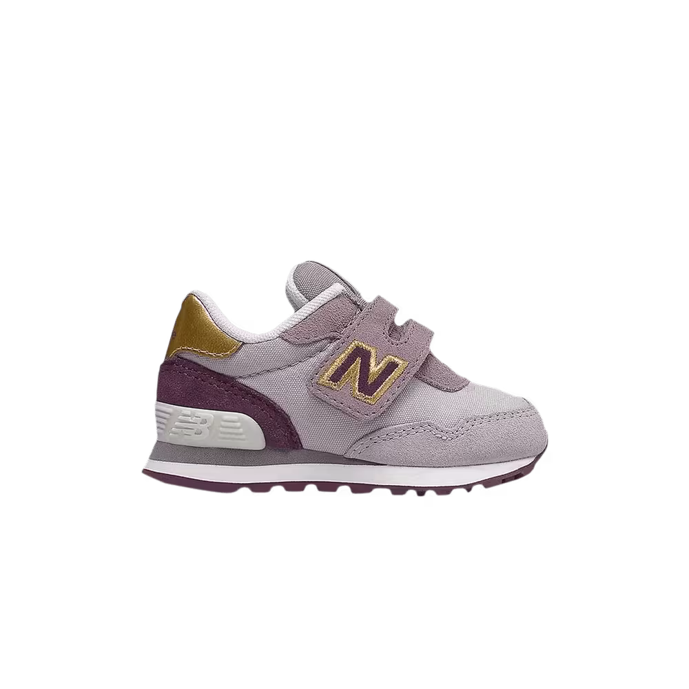 New Balance 515v1 Hook & Loop Wide Toddler Purple Metallic Gold