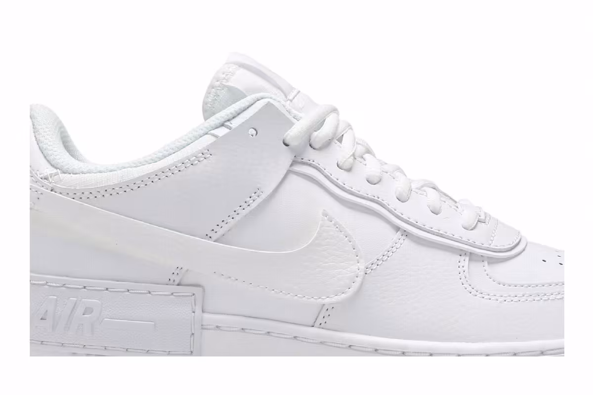 Nike Women's Air Force 1 Shadow Triple White, view 3