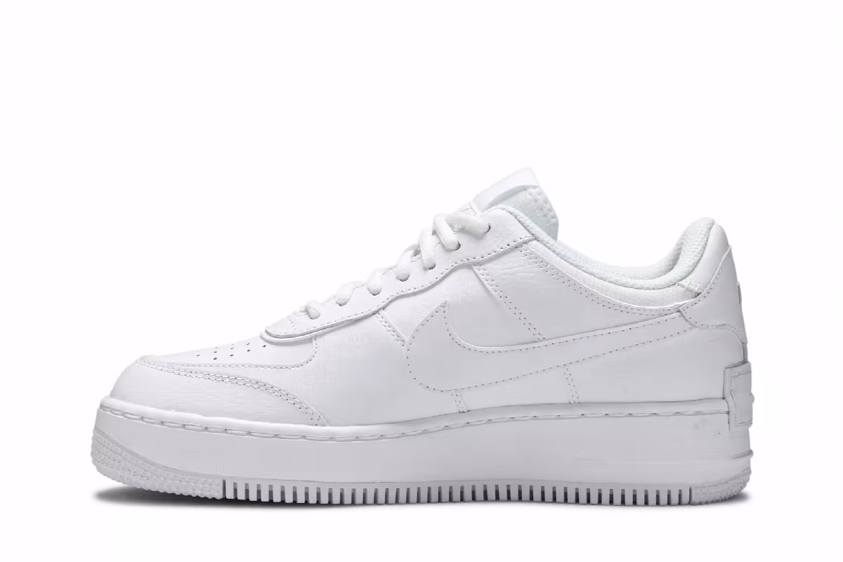 Nike Women's Air Force 1 Shadow Triple White, view 4