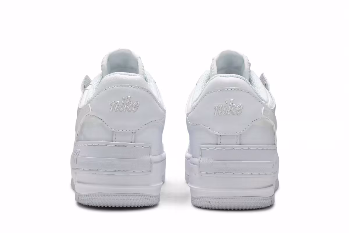 Nike Women's Air Force 1 Shadow Triple White, view 7