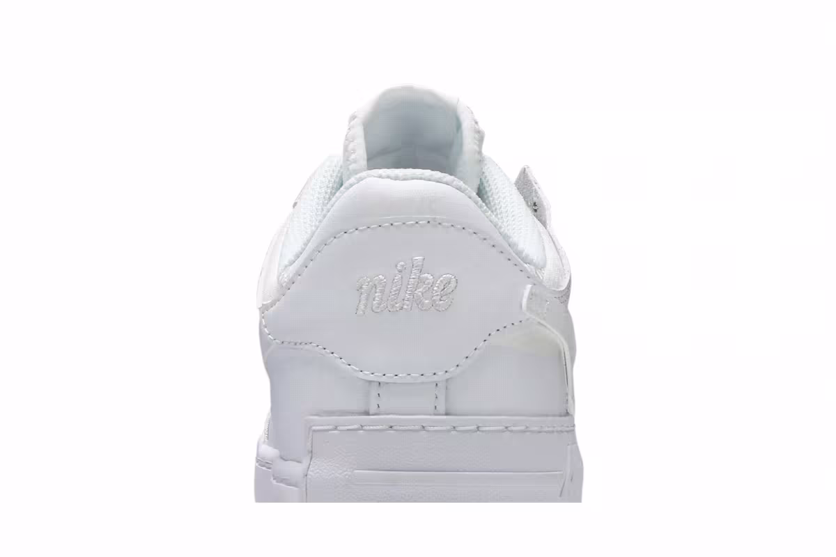 Nike Women's Air Force 1 Shadow Triple White, view 8