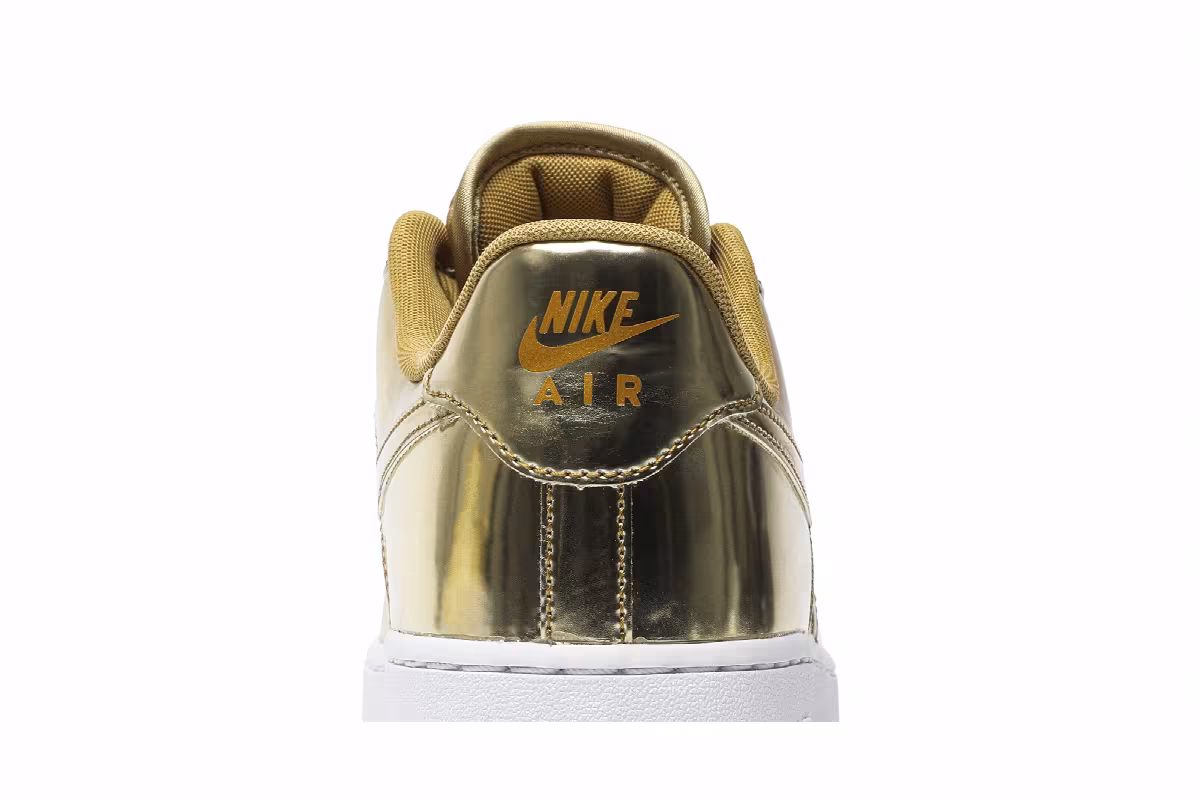 Nike Women's Air Force 1 SP Liquid Metal - Gold, view 8