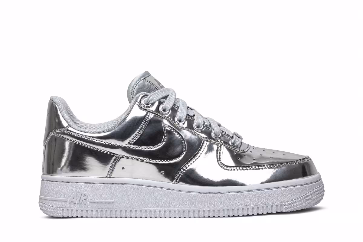 Nike Women's Air Force 1 SP Liquid Metal - Chrome, view 2