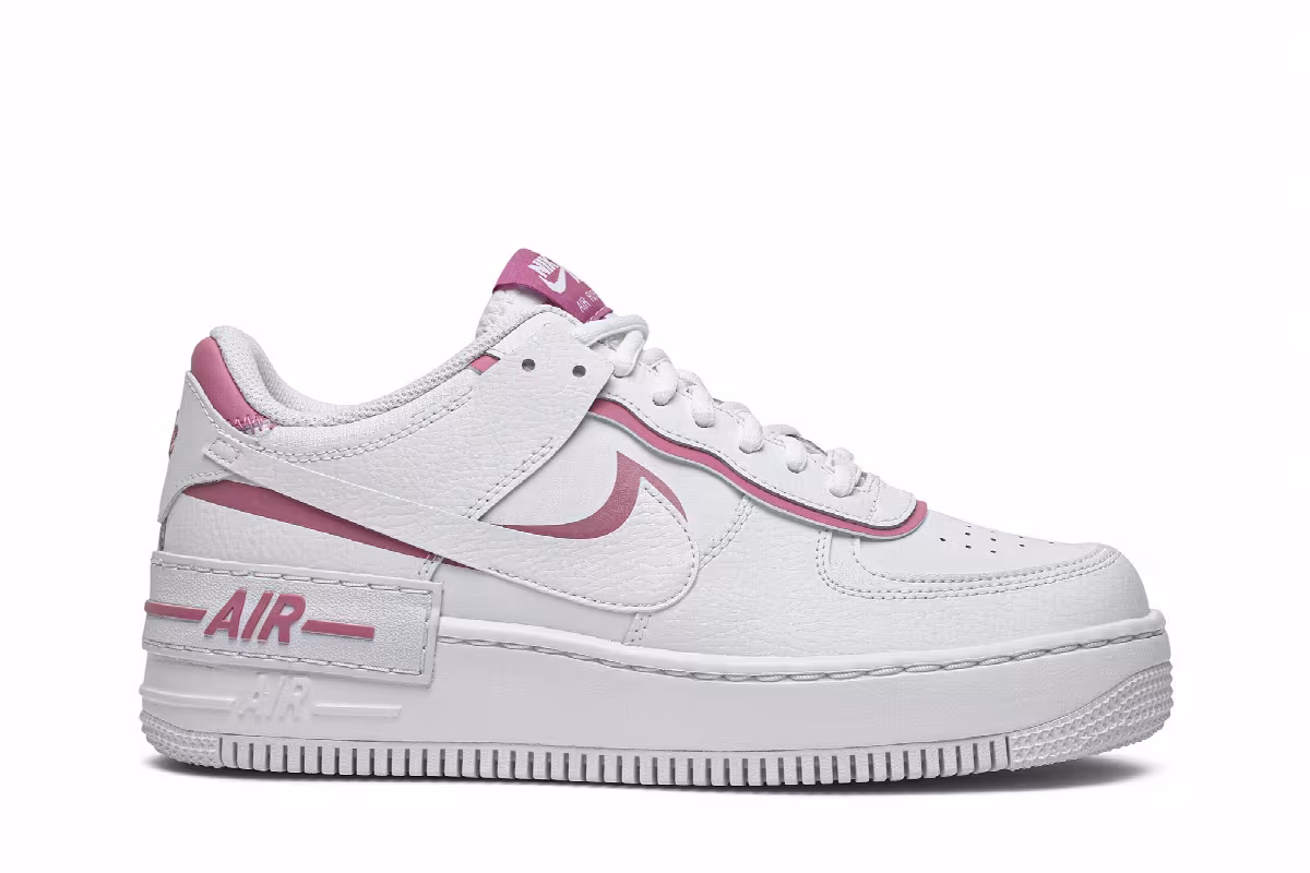 Nike Women's Air Force 1 Shadow White Magic Flamingo, view 2
