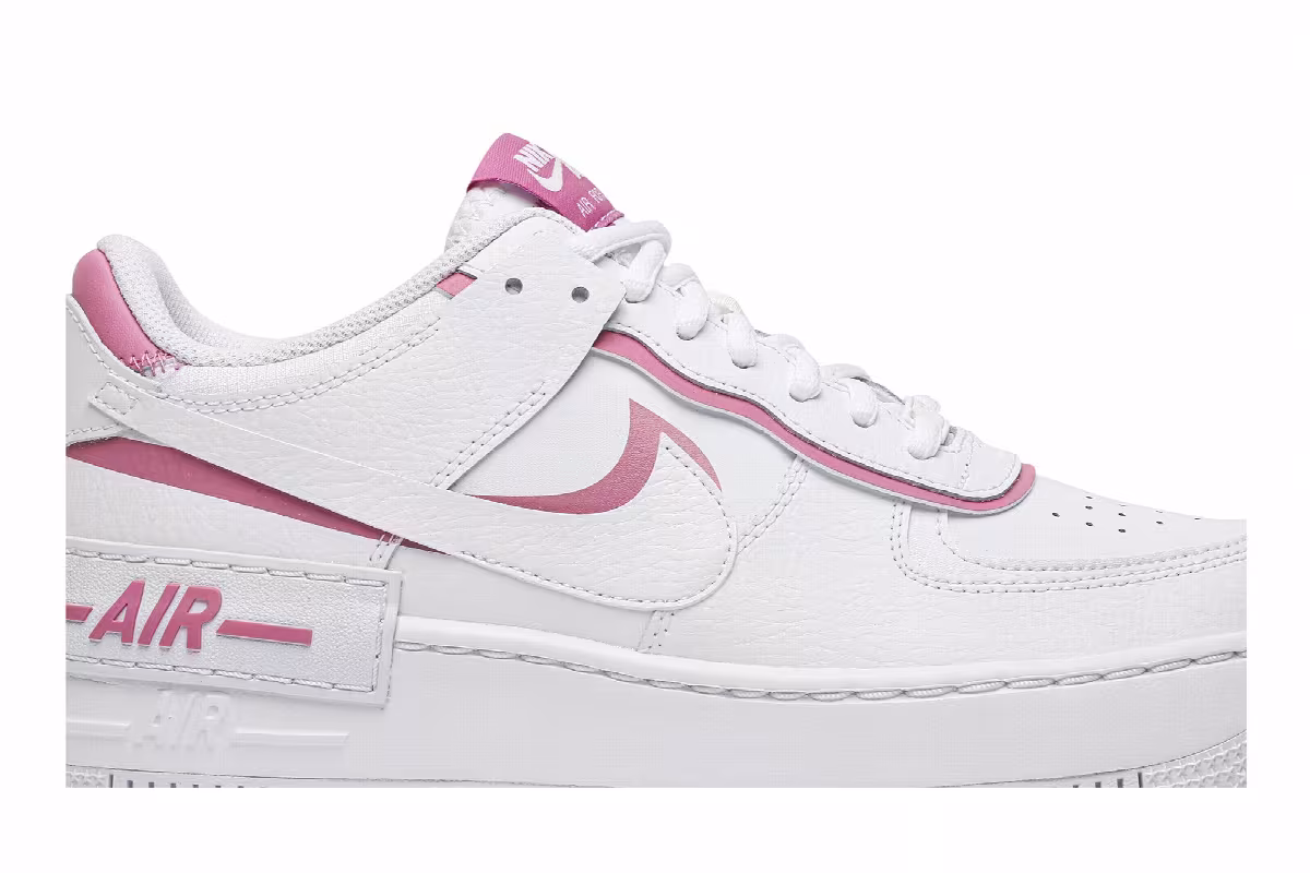 Nike Women's Air Force 1 Shadow White Magic Flamingo, view 3